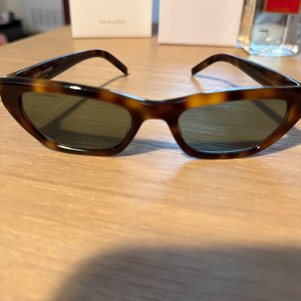 Saint Laurent Eyewear Sunglasses SL M126 003 Havana Squared RP: $508 - Picture 12 of 16